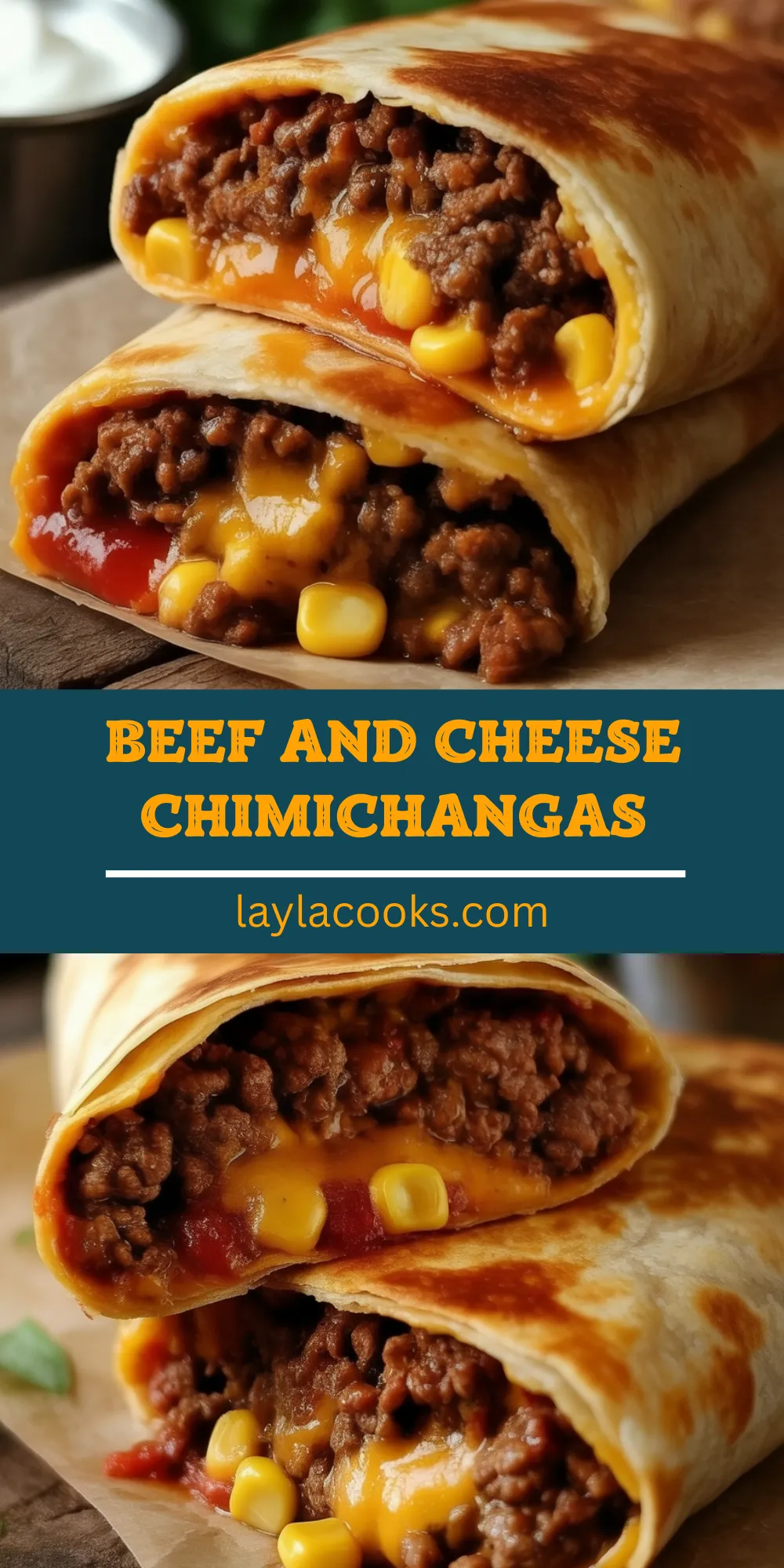 Beef and Cheese Chimichangas