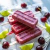 Cherry Lime Ice Pops