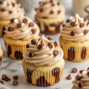 Chocolate Chip Cookie Dough Cupcakes