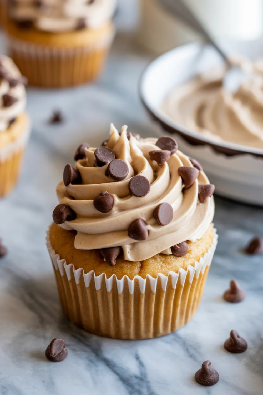 Chocolate Chip Cookie Dough Cupcakes