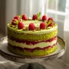 Easy Pistachio Raspberry Cake