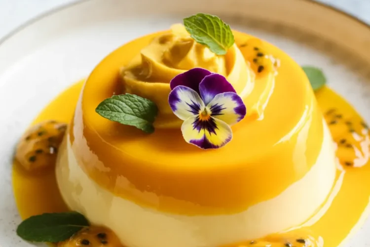 Mango Panna Cotta with Vanilla Cream