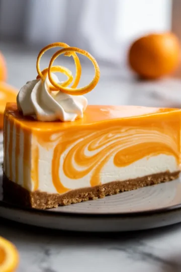 No-Bake Orange Creamsicle Cheesecake