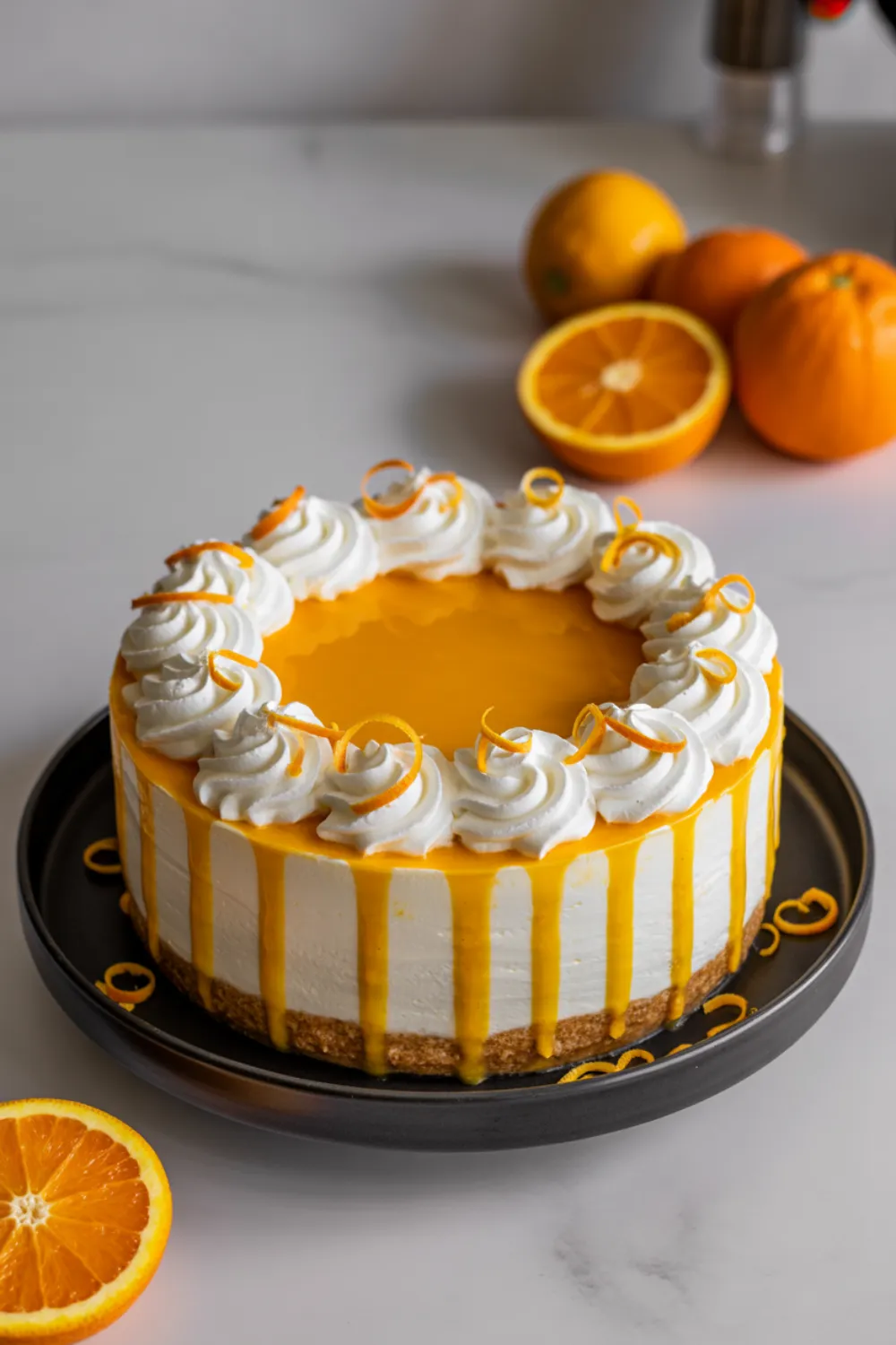 No-Bake Orange Creamsicle Cheesecake