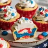 Patriotic Chocolate Chip Cookie Cups