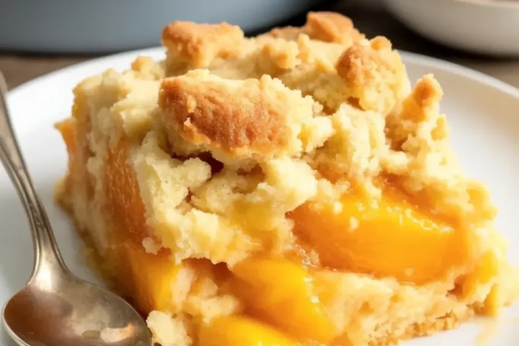 Peach Bourbon Dump Cake