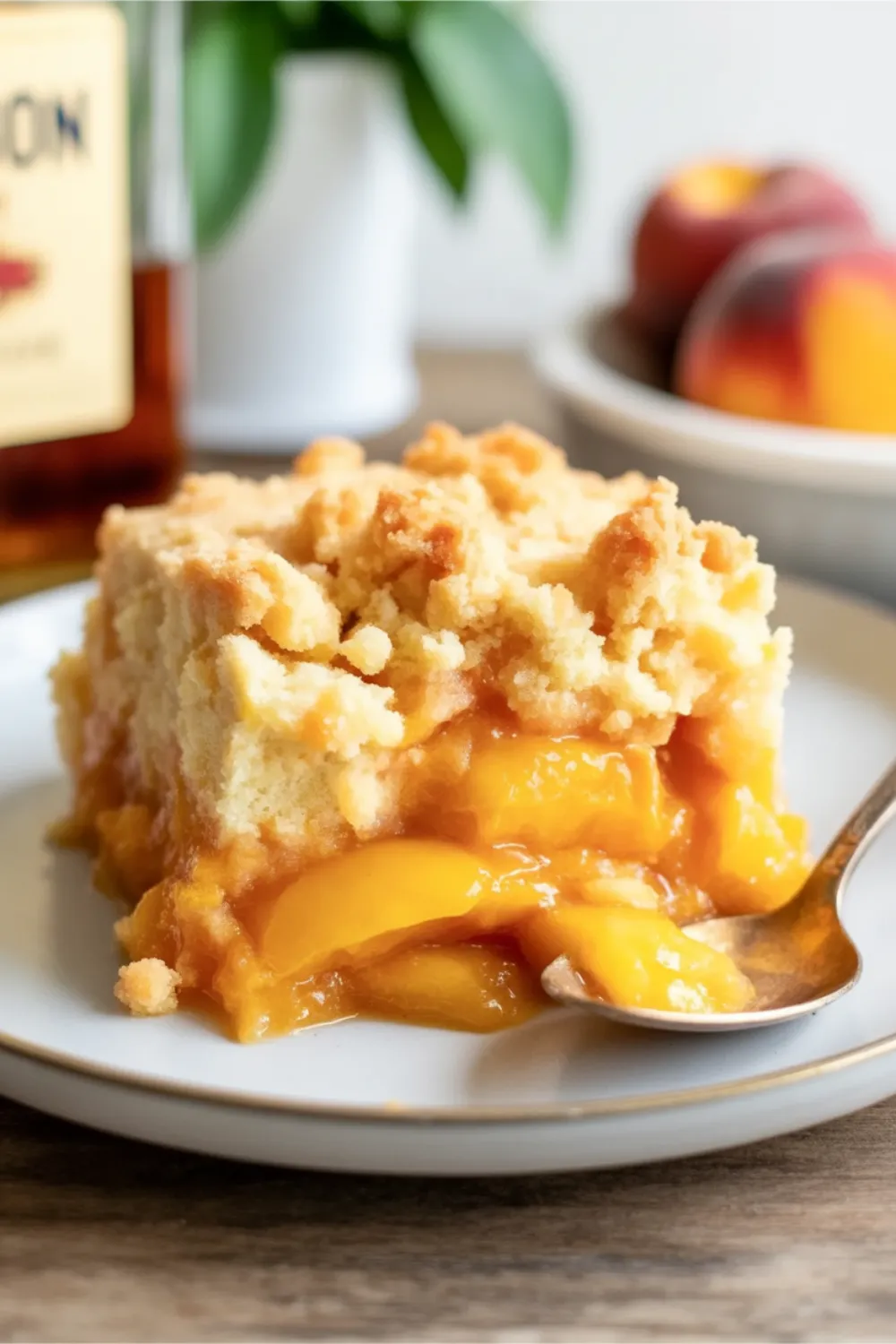 Peach Bourbon Dump Cake