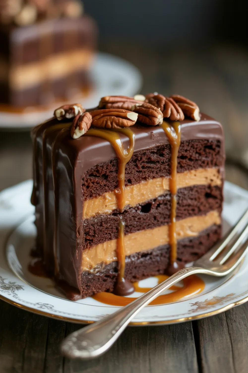 Turtle Caramel Cake