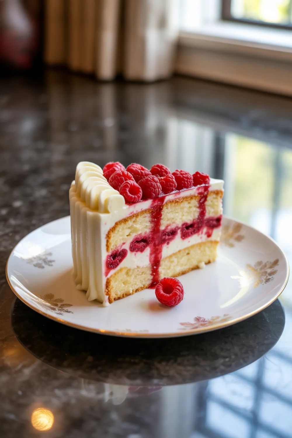 White Chocolate Raspberry Cake