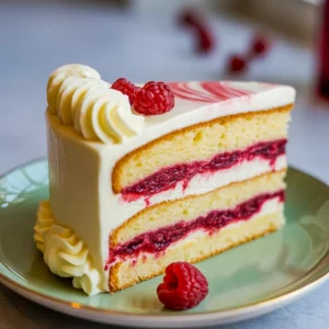 White Chocolate Raspberry Cake