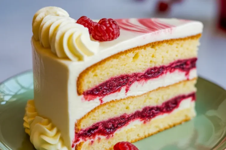 White Chocolate Raspberry Cake