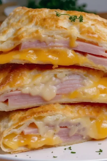 Air Fryer Ham and Cheese Pockets