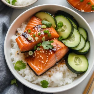 Baked Salmon Sushi Bowl