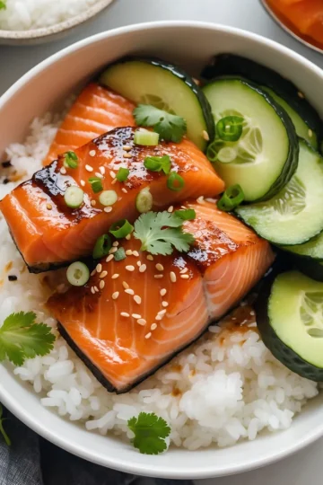Baked Salmon Sushi Bowl