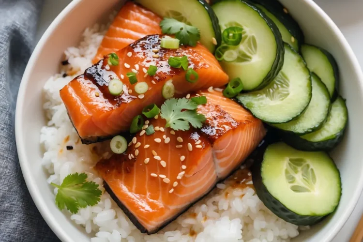 Baked Salmon Sushi Bowl