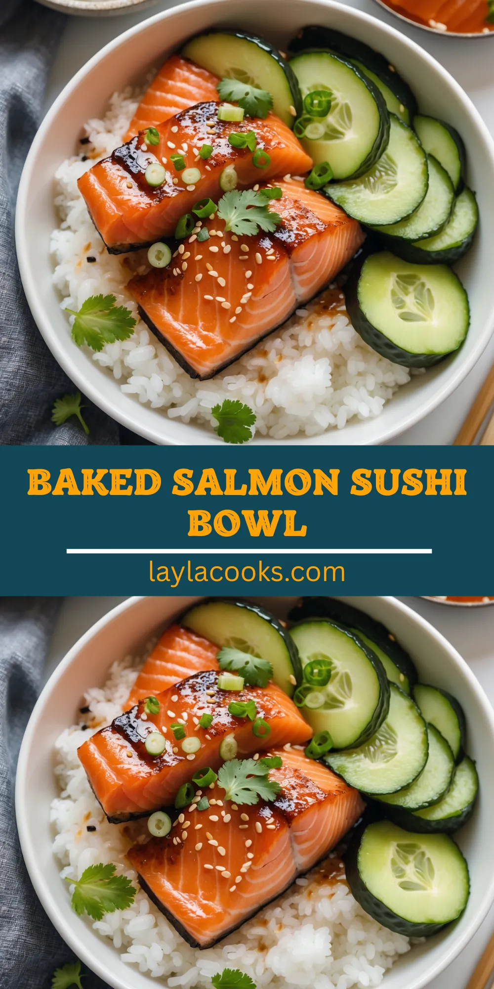 Baked Salmon Sushi Bowl