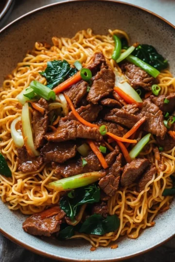 Beef Pan-Fried Noodles