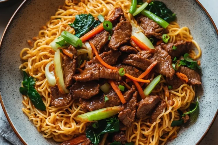 Beef Pan-Fried Noodles