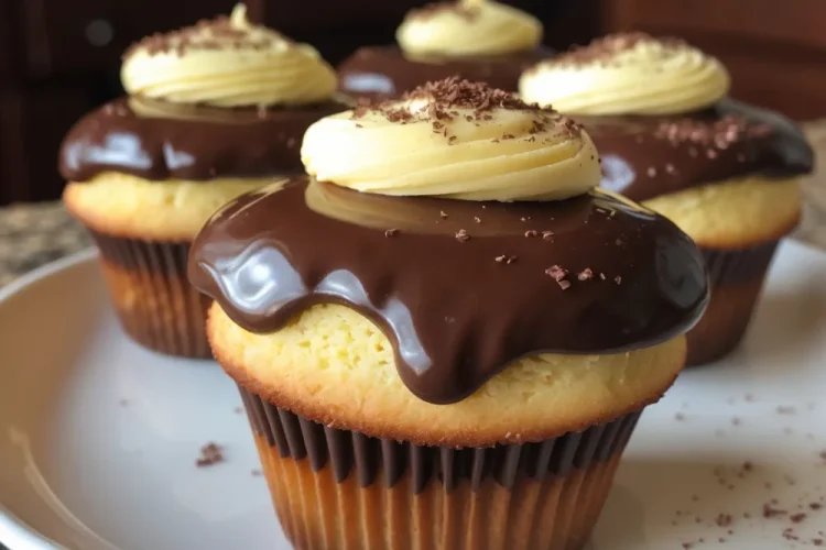 Boston Cream Cupcakes
