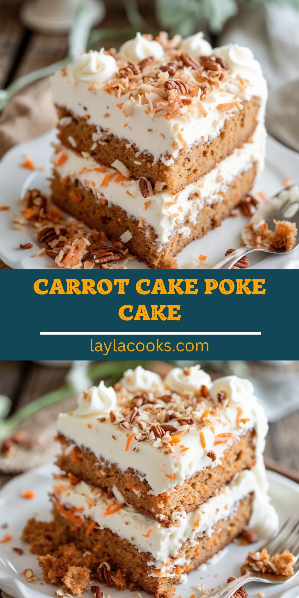 Carrot Cake Poke Cake