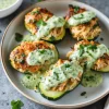 Chicken Zucchini Poppers with Creamy Cilantro Sauce