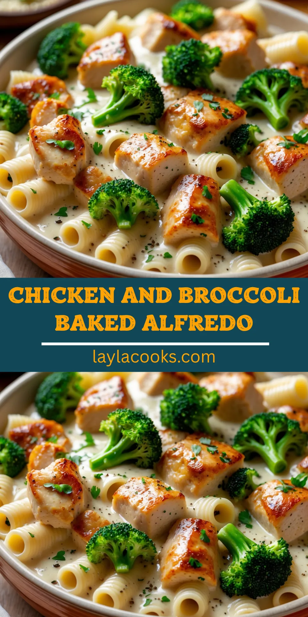 Chicken and Broccoli Baked Alfredo