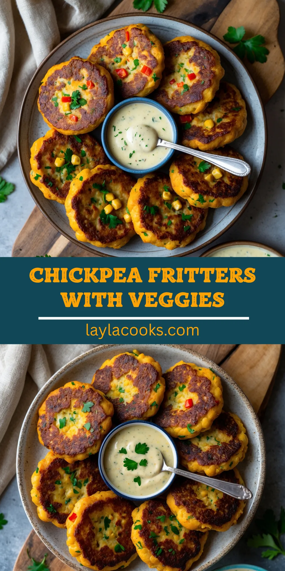 Chickpea Fritters with Veggies
