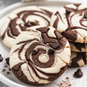 Chocolate Marshmallow Swirl Cookies