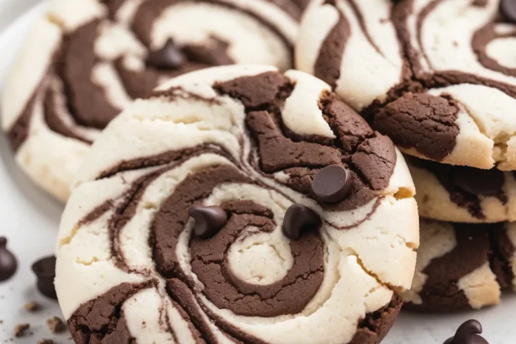 Chocolate Marshmallow Swirl Cookies