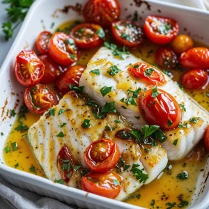 Cod with Tomato and Herb Butter