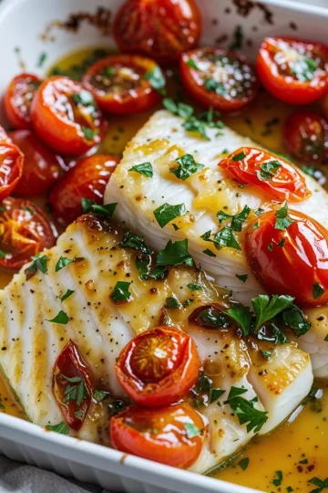 Cod with Tomato and Herb Butter