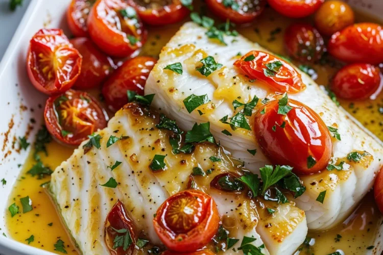 Cod with Tomato and Herb Butter