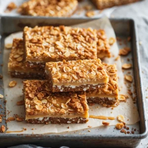 Condensed Milk ANZAC Biscuit Slab