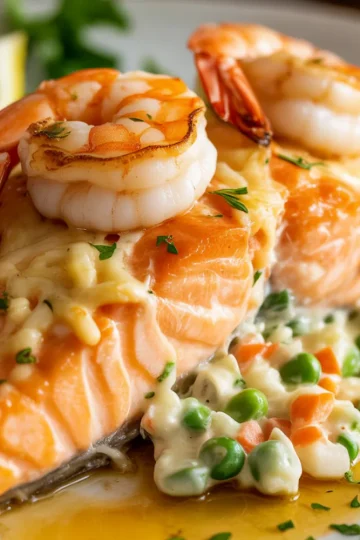Crab & Shrimp Stuffed Salmon