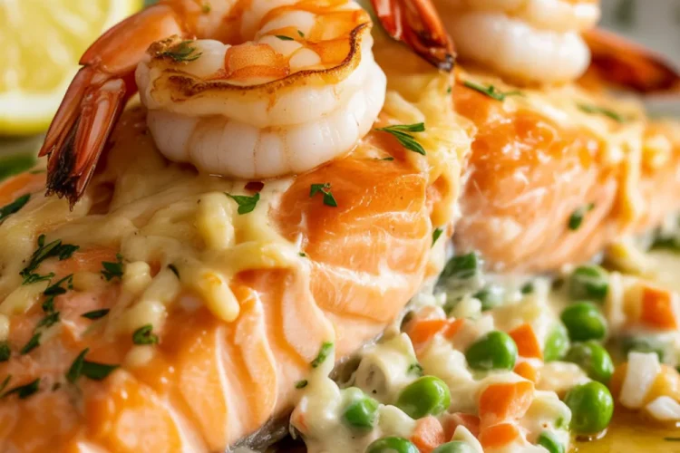 Crab & Shrimp Stuffed Salmon