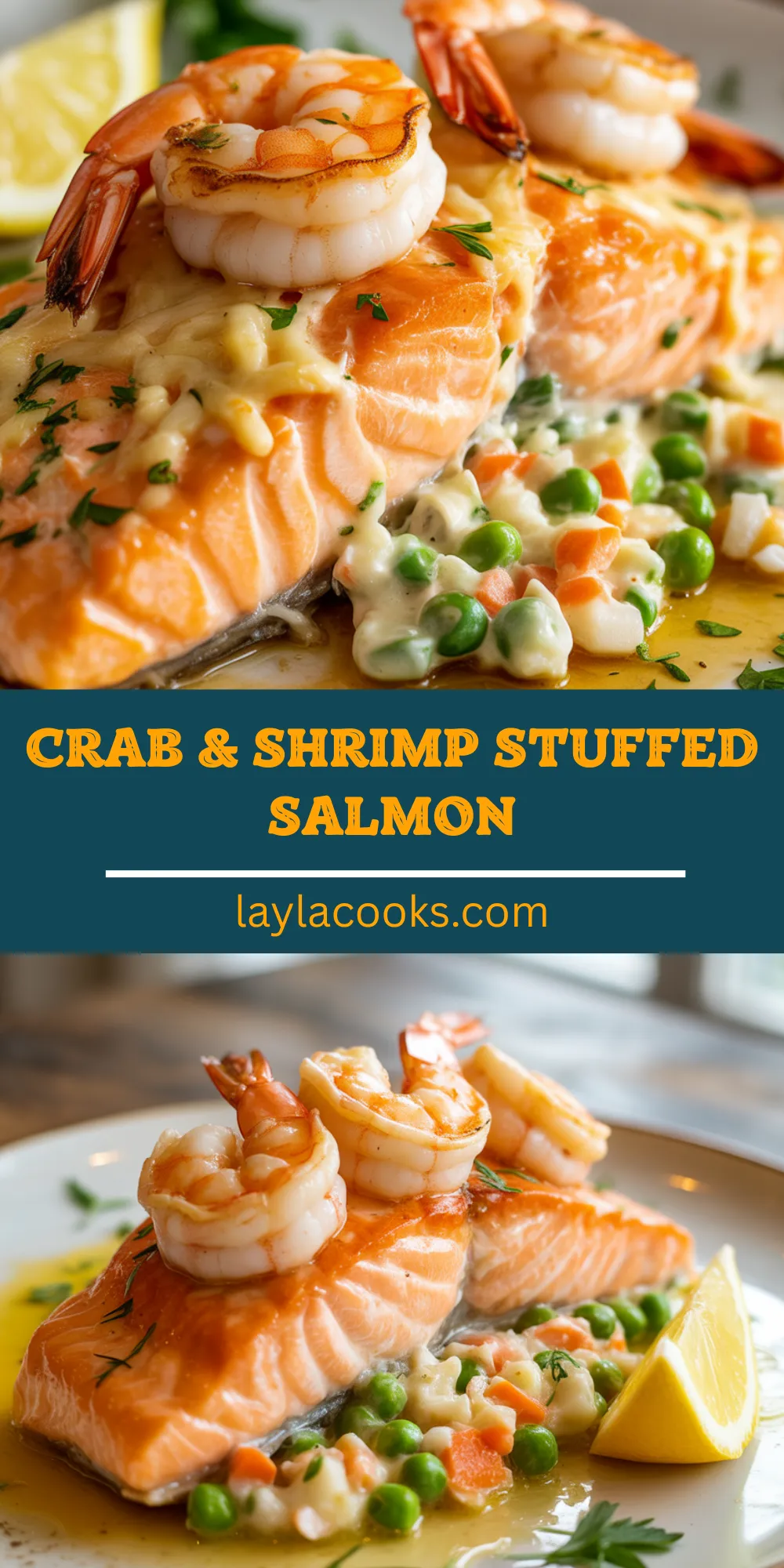 Crab & Shrimp Stuffed Salmon