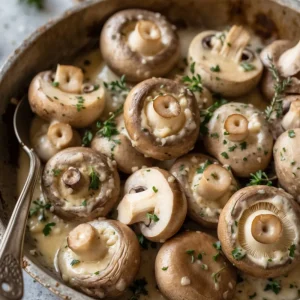 Creamy Garlic Butter Tuscan Mushrooms
