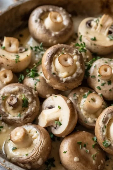 Creamy Garlic Butter Tuscan Mushrooms