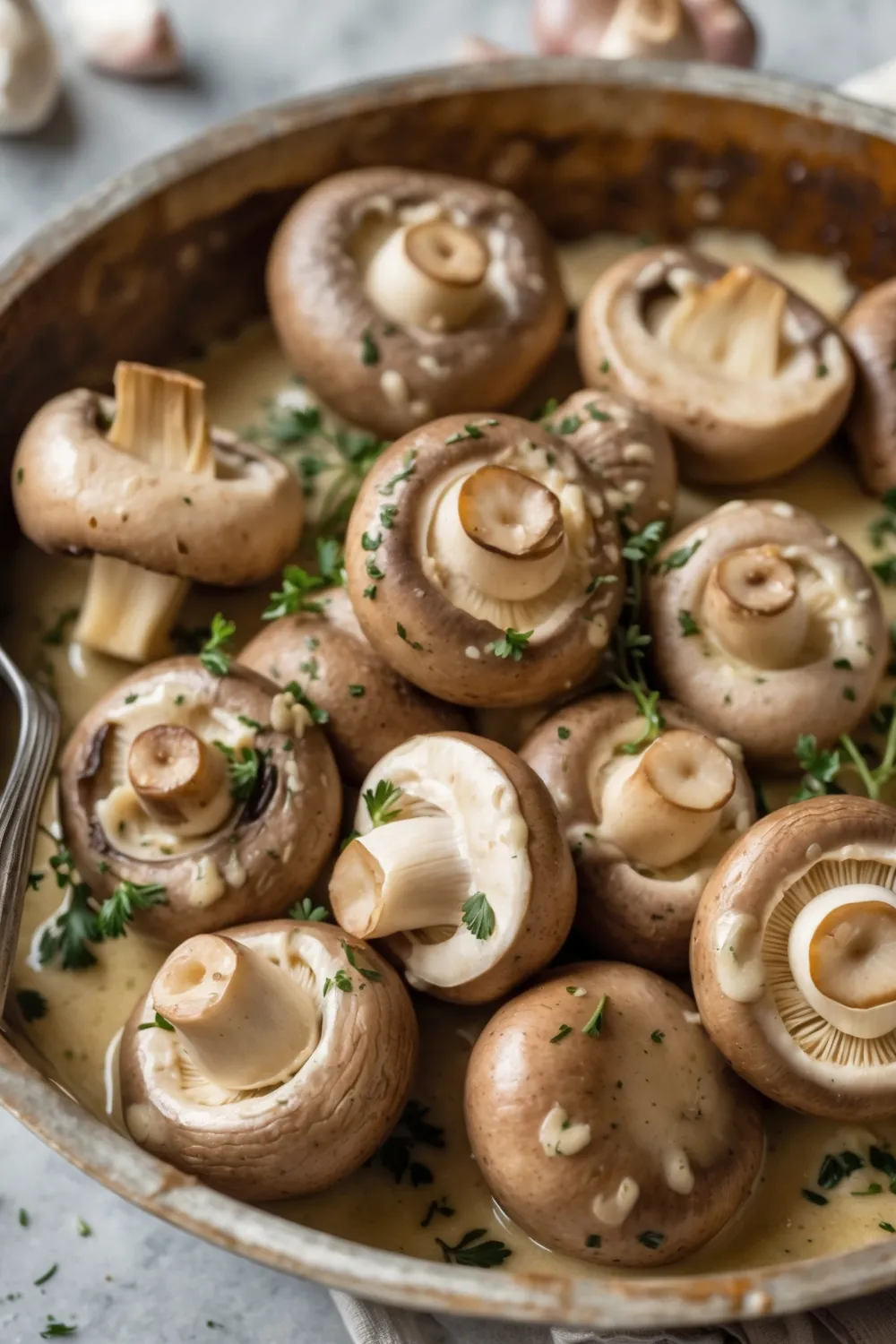 Creamy Garlic Butter Tuscan Mushrooms
