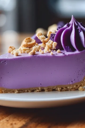 Creamy Ube Cheesecake