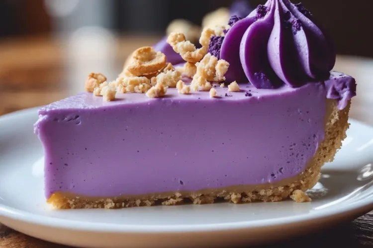 Creamy Ube Cheesecake