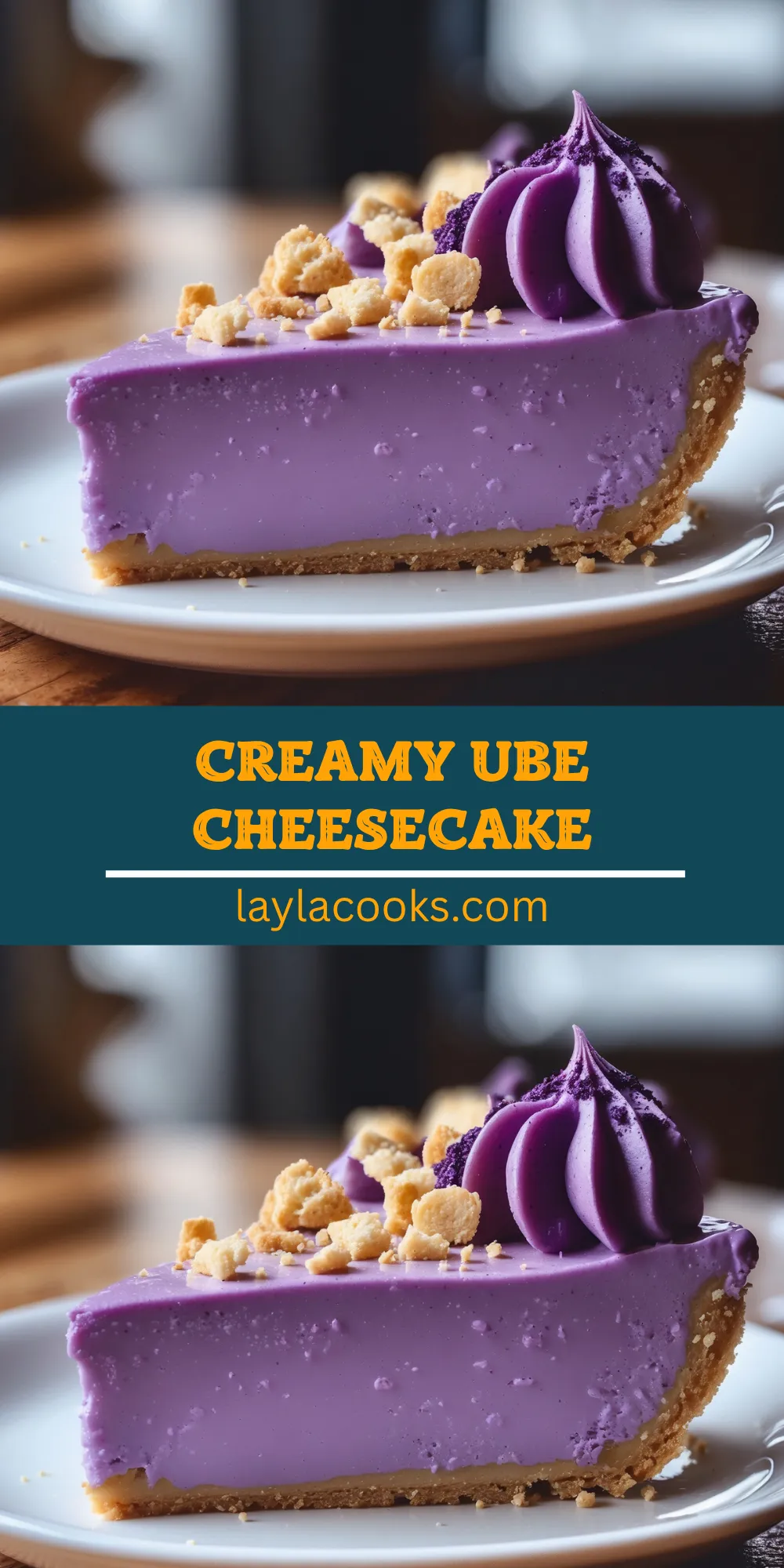 Creamy Ube Cheesecake