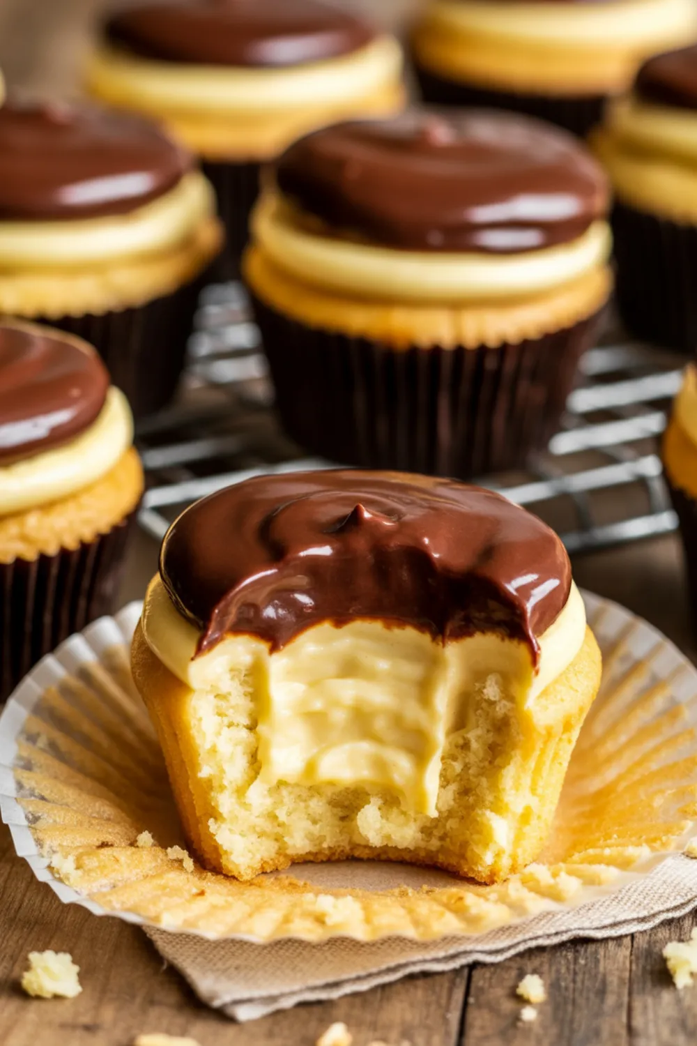 Daddy’s Boston Cream Cupcakes