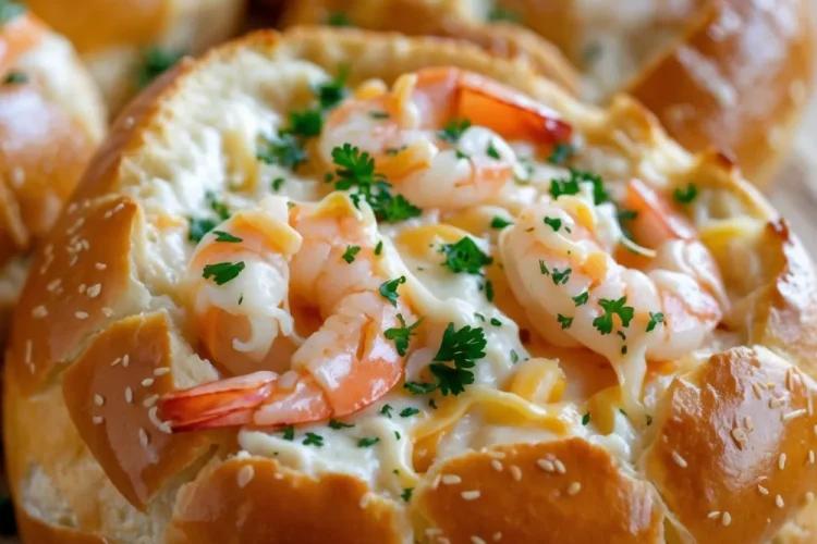 Delightful Stuffed Seafood Bread Bowl