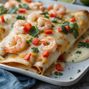 Easy Creamy Shrimp Enchiladas