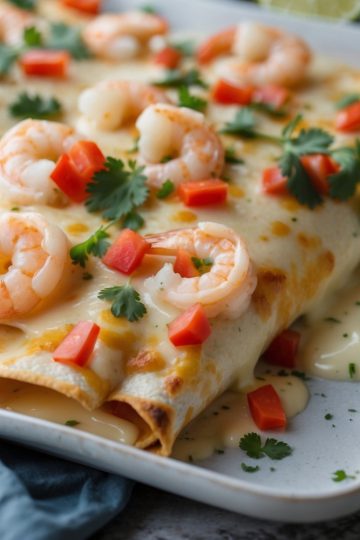 Easy Creamy Shrimp Enchiladas