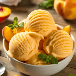 Easy Refreshing Peach Sorbet