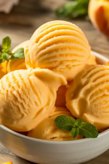 Easy Refreshing Peach Sorbet