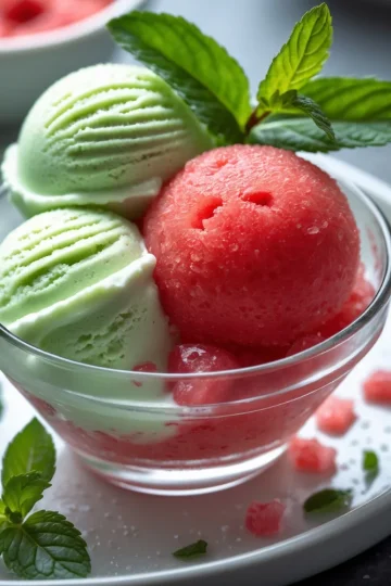 Fresh Mint Ice Salted Watermelon
