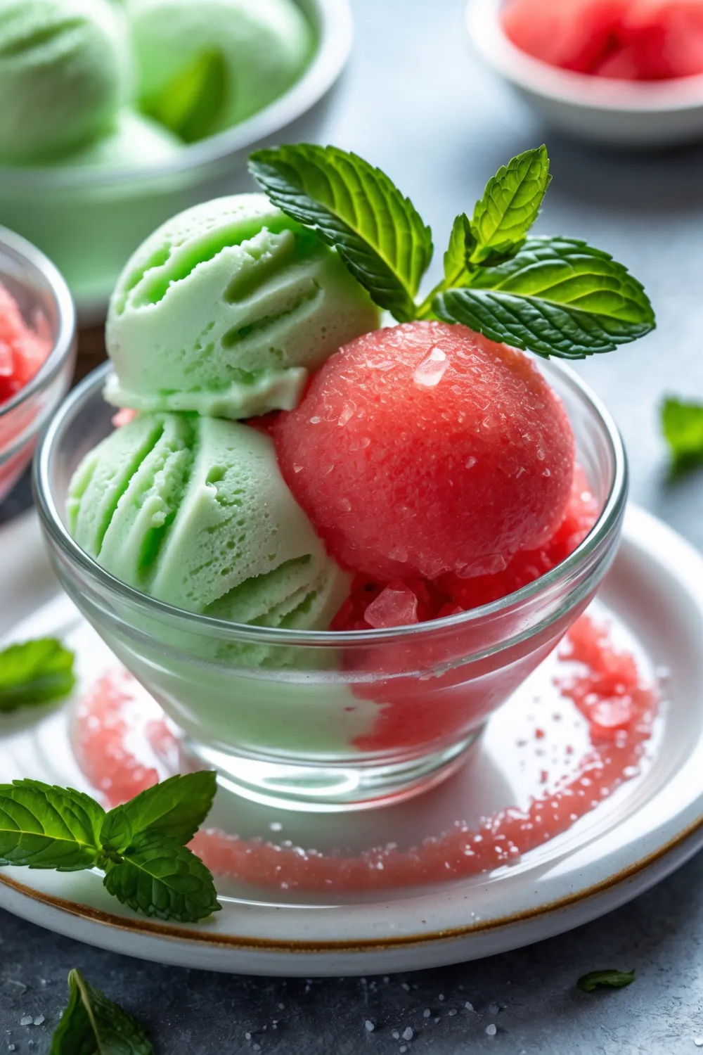 Fresh Mint Ice Salted Watermelon